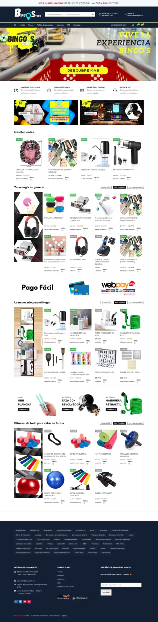 Caso de éxito de ET Agency: E-commerce para Bingo Store