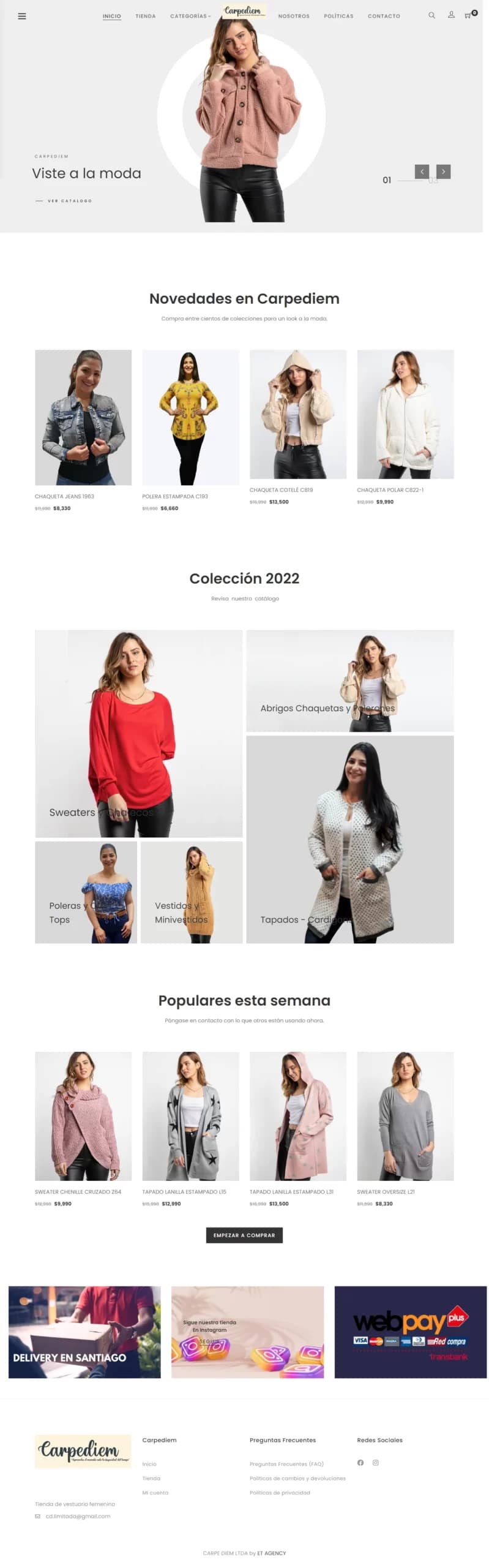 Caso de éxito de ET Agency: E-commerce para Carpediem Online