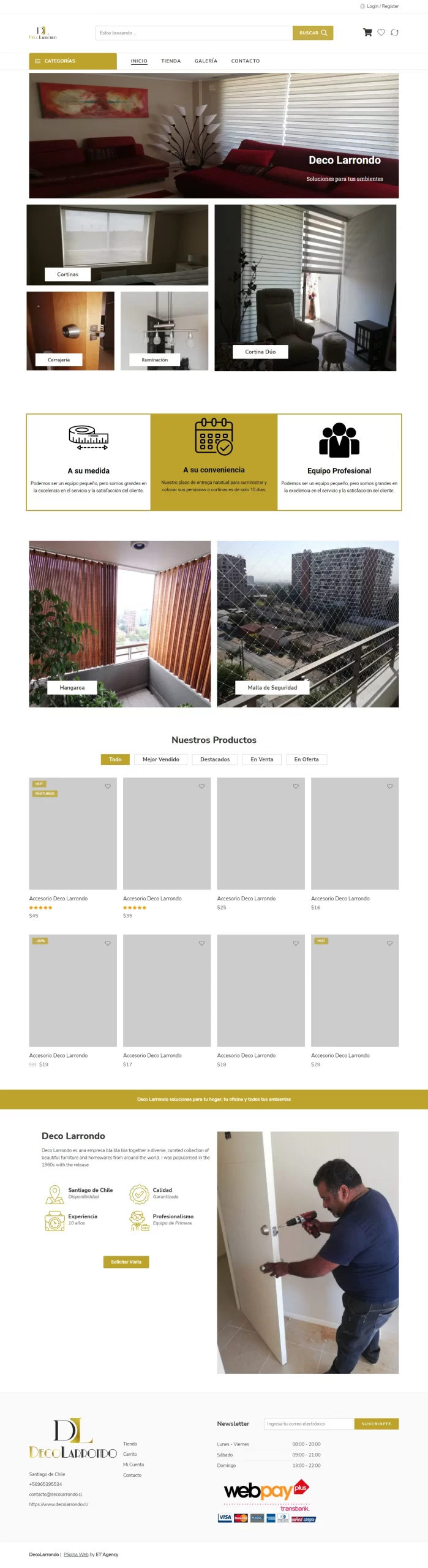 Caso de éxito de ET Agency: E-commerce para Deco Larrondo