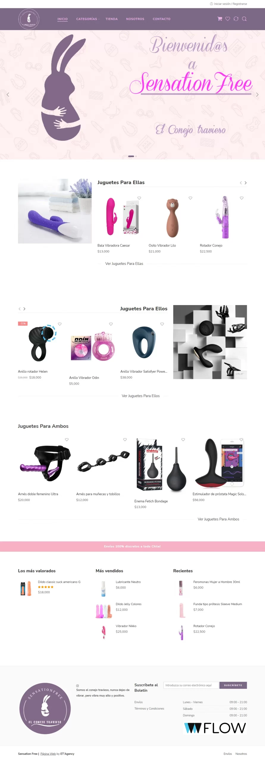 Caso de éxito de ET Agency: E-commerce para Sensation Free